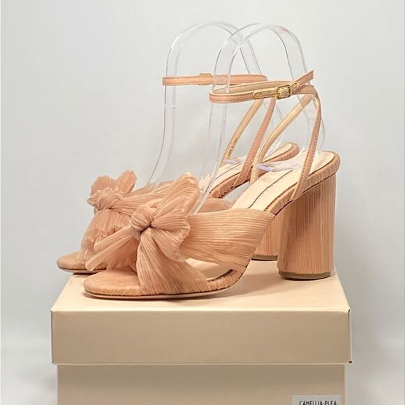 Loeffler Randall Camellia Beaty Pleated Bow Heel Sandals size 6 - Picture 10 of 12